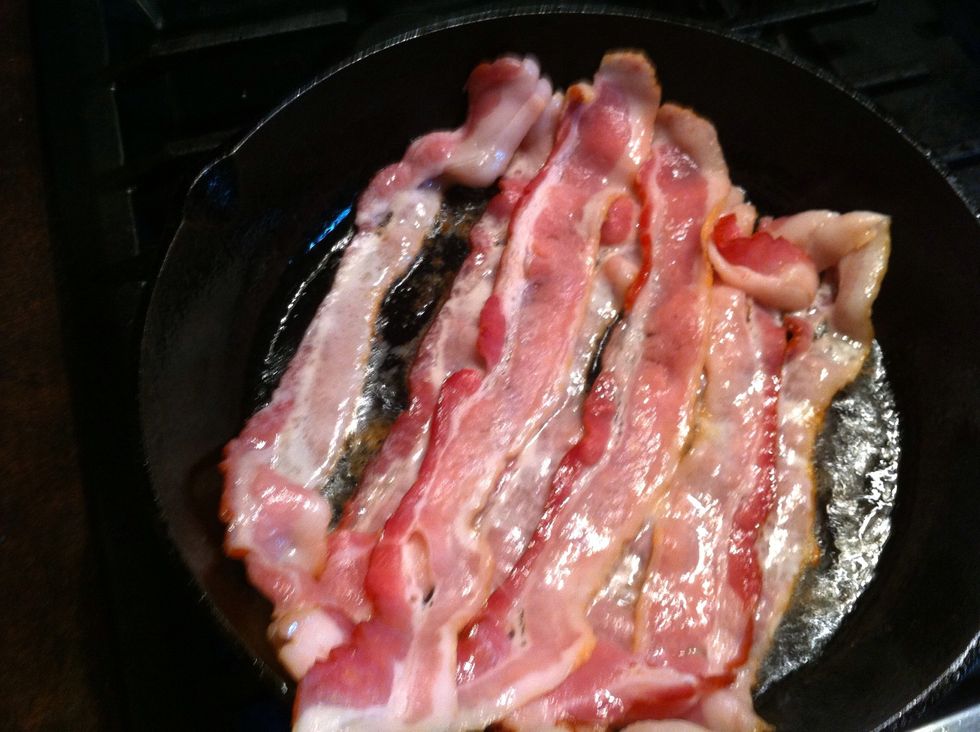 Layer bacon slices over those spaces.