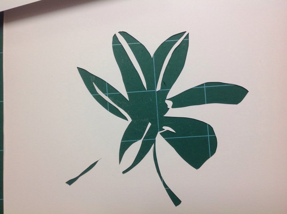 Layer two. Make sure that your details are connected to the larger area of the stencil or you will accidentally cut away all of your details!