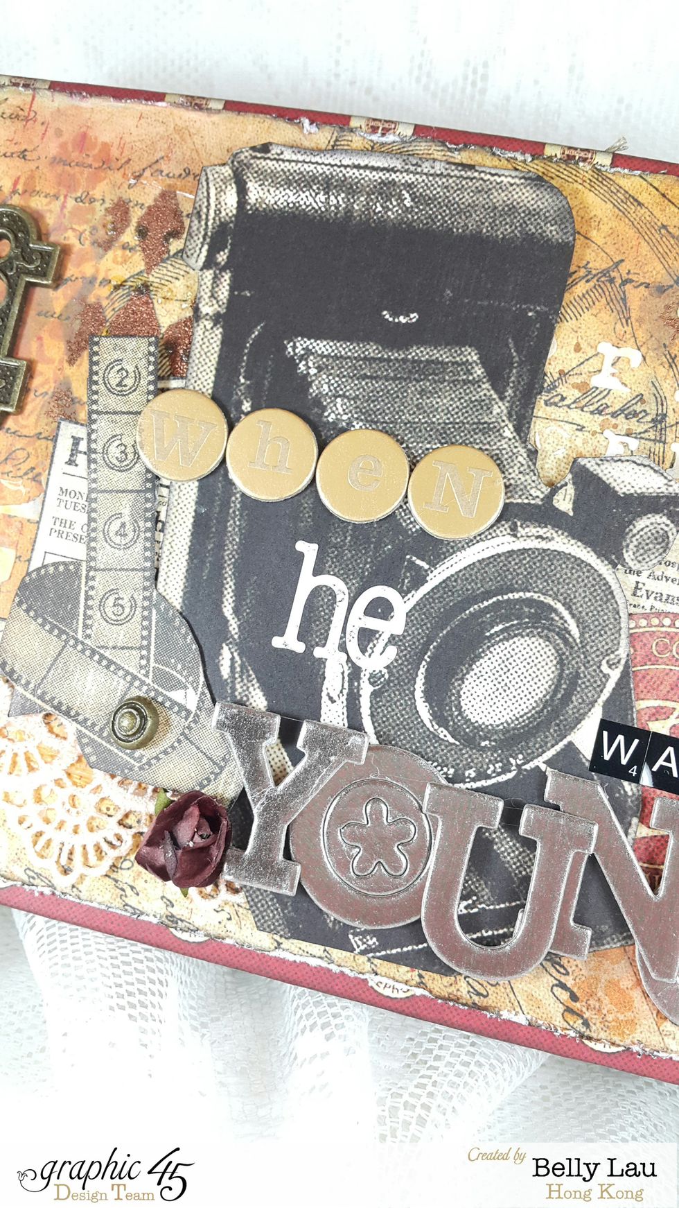Layer up cut-outs, stickers or chipboard pieces, love using different kind of alpha stickers to add interesting.