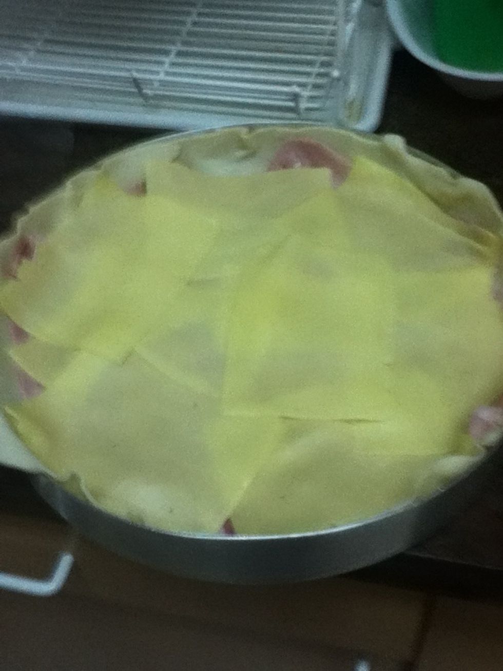 Layers of cheese (this is muzzarella)