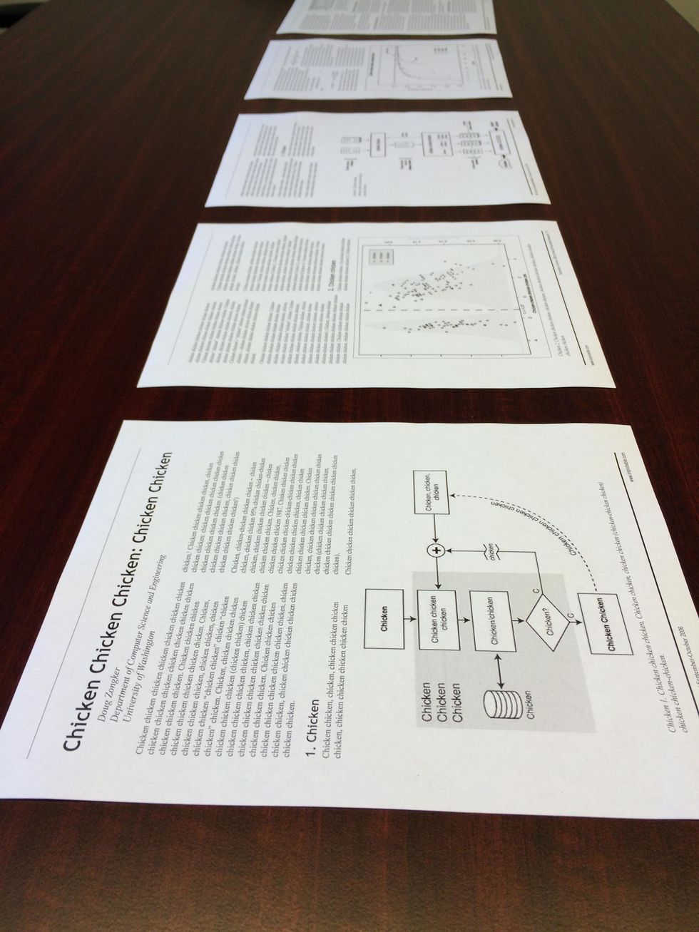 Layout your pages of document on a surface that provides good contrast to the papers.