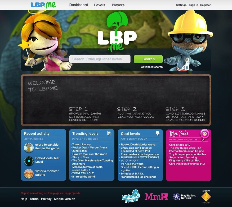 LBP.me is a greate community for Little Big Planet.