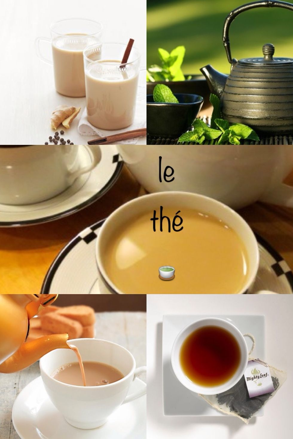 Le th\u00e9 means tea. Pronounce like leh tea