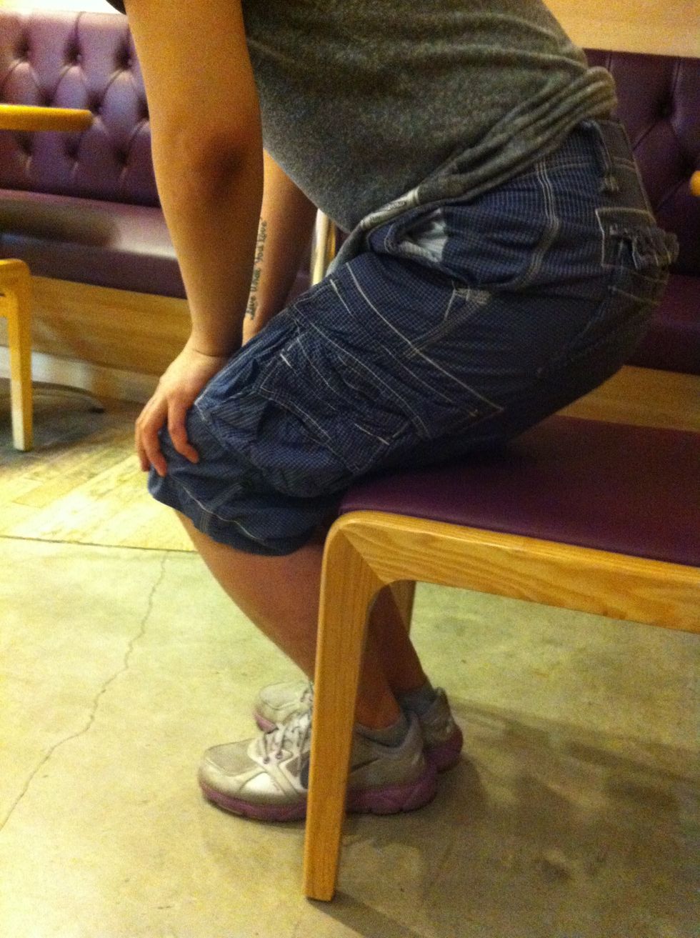 Lean your body slightly forward and feel your leg muscles getting tightened.