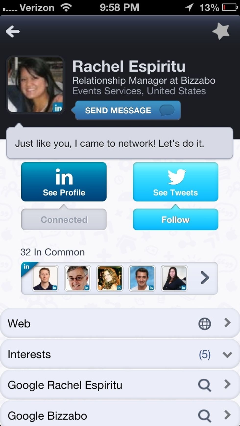 Learn more about fellow attendees. Connect on LinkedIn, follow on Twitter or send a direct message. Don't be shy - be social!