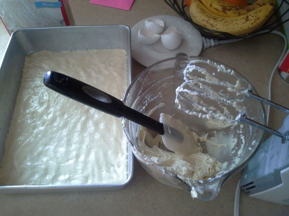 Leave 2/3 batter in the bowl