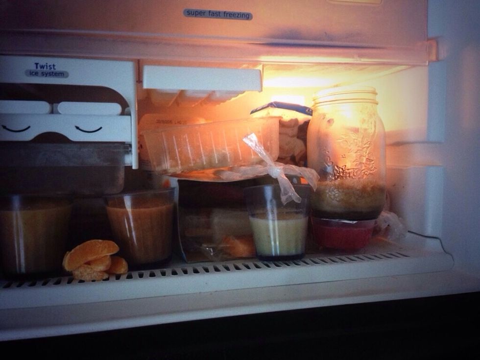 Leave everything in the freezer for approx. 45 minutes