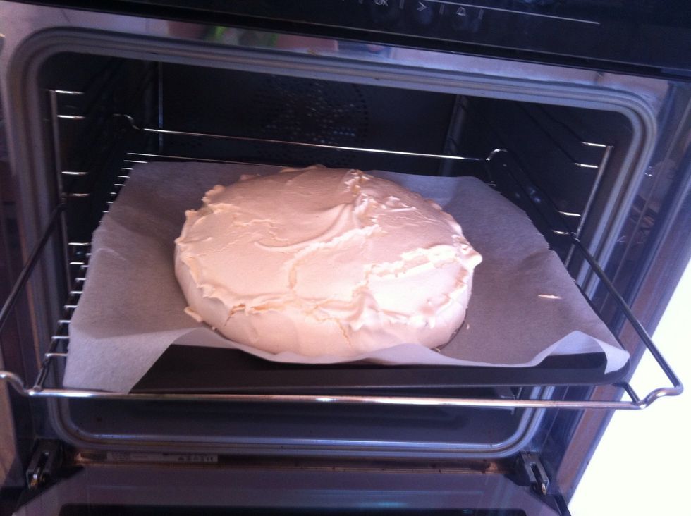 Leave in oven for 3-5 minutes with door ajared so the pavola can cool down