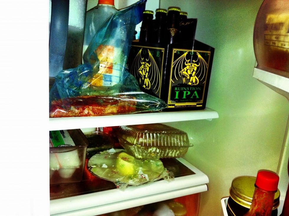 Leave in refrigerator for 1 hour. Drink more beer