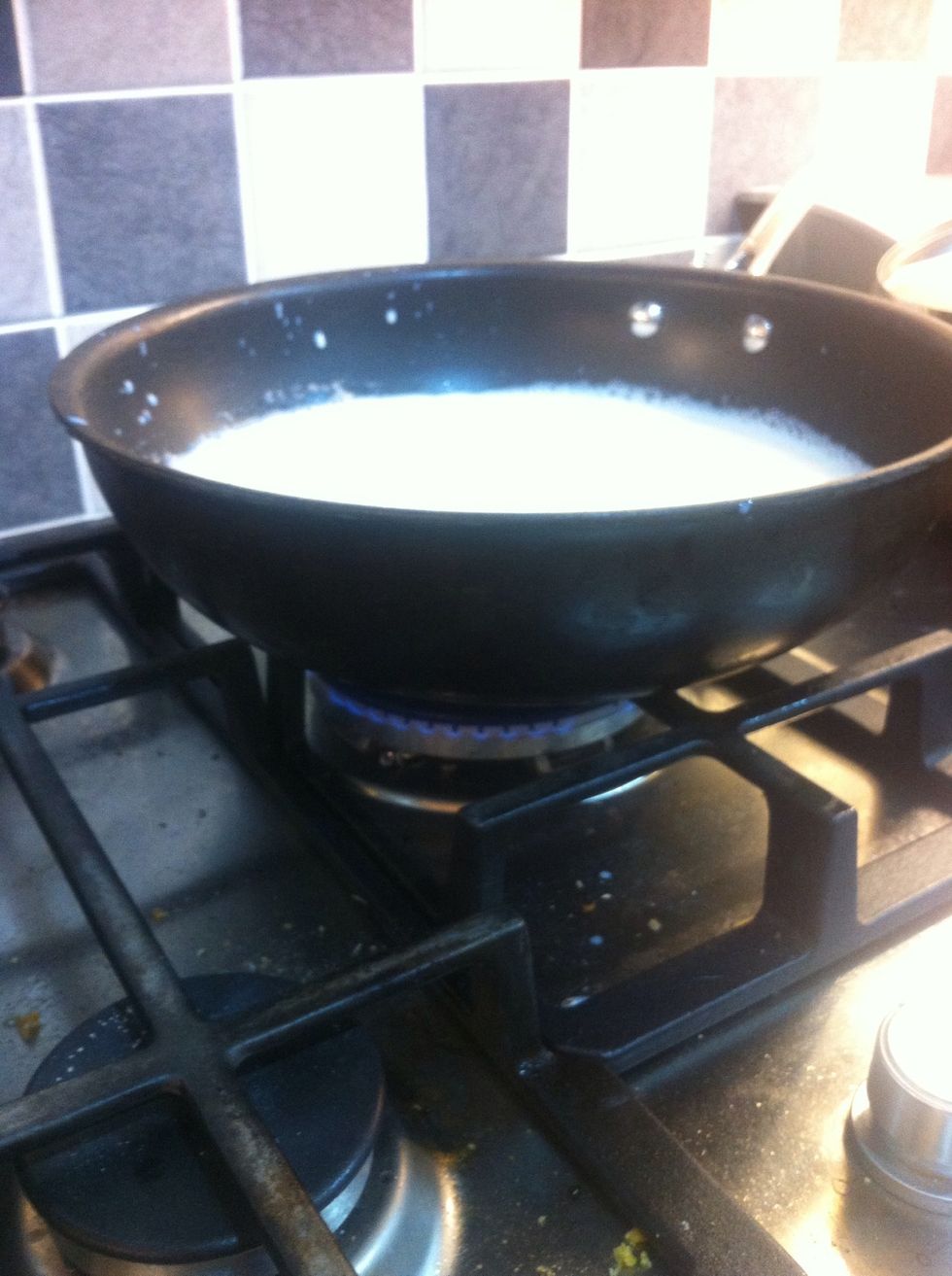 Leave it in a low heat While doing the next step