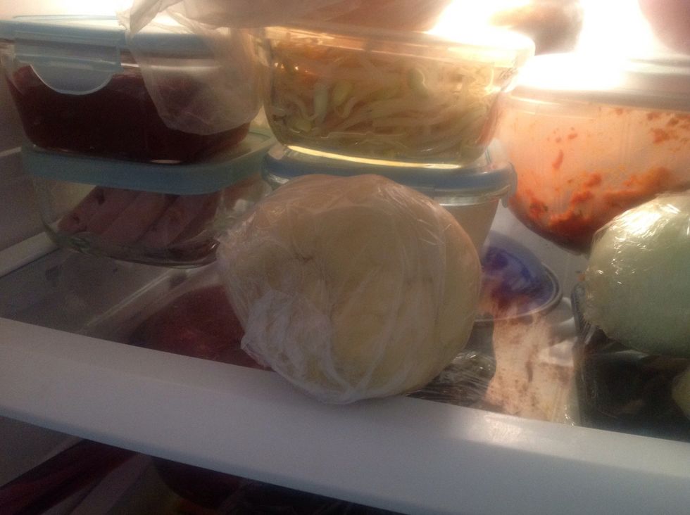 Leave it in the fridge for about an hour.