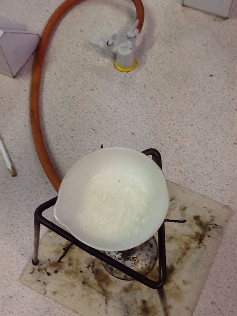 Leave it until it starts to bubble...