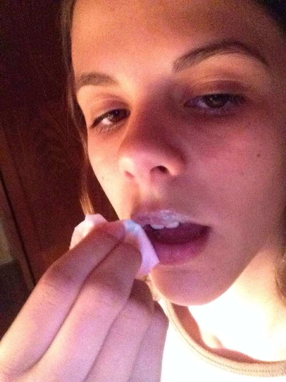 Leave on for a minute and then with a tissue,remove all those dry parts