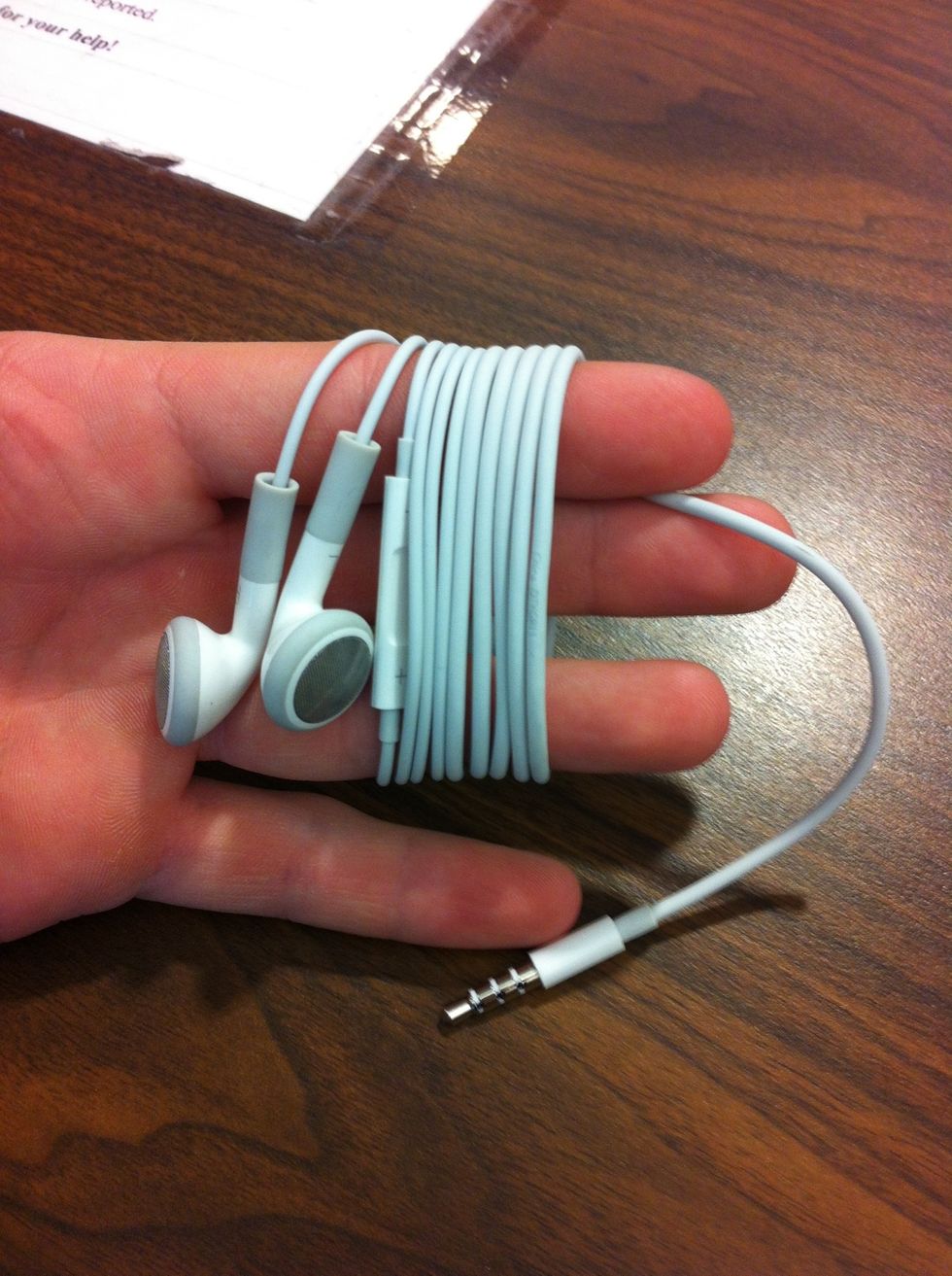 Leave some excess for the finish. Bring the plug over, around, and out under the index finger.