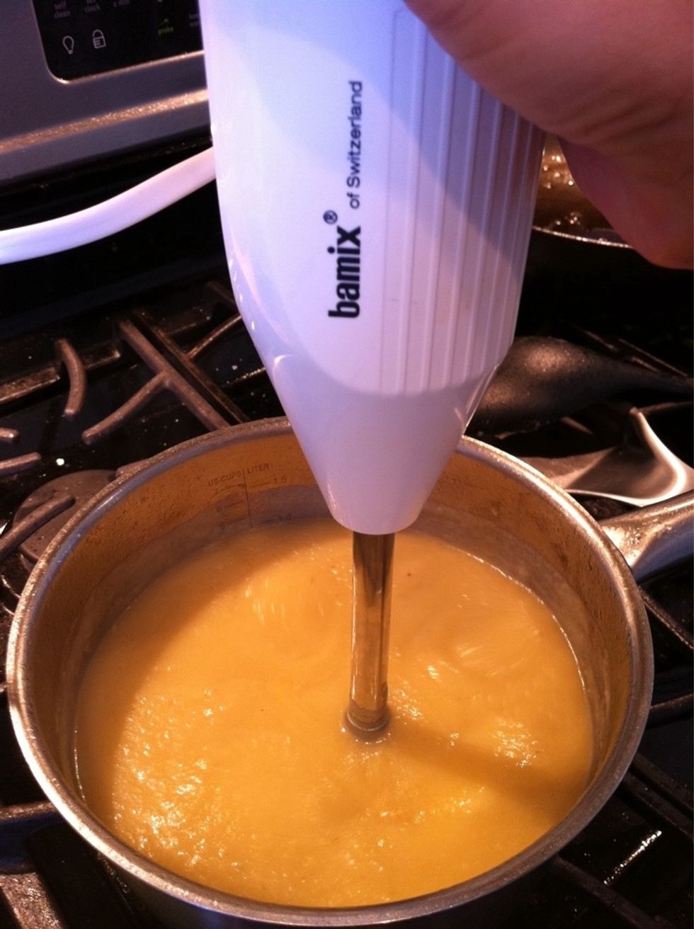 Leave some potato chunks for texture.
