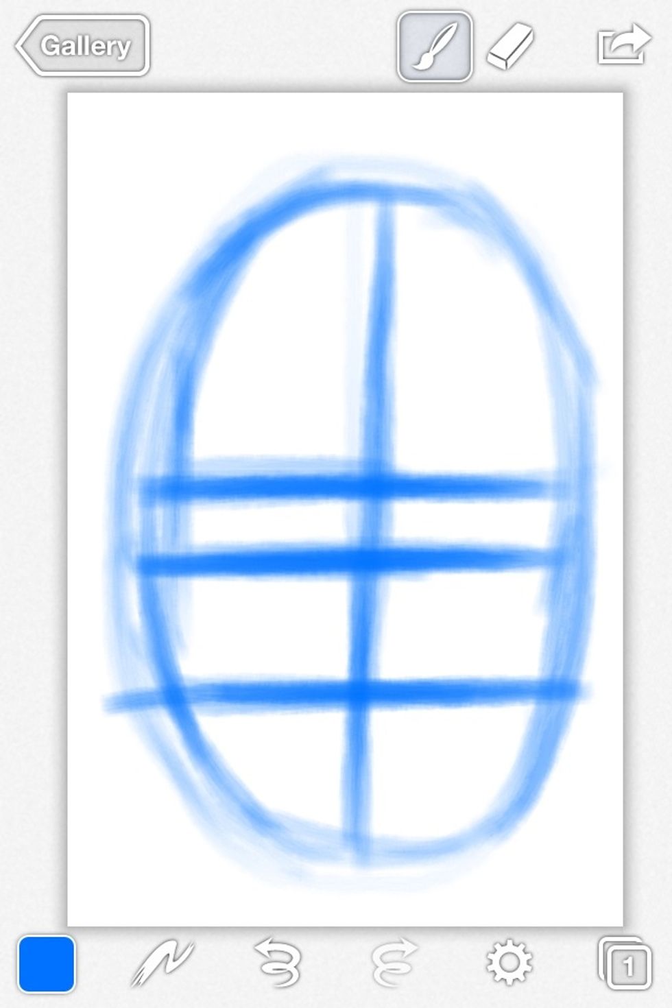 Leave some space and draw a third horizontal line.