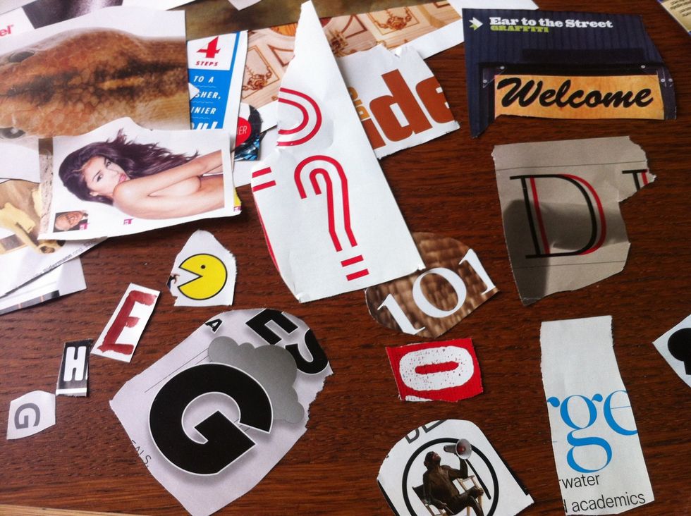 Leave space around the image when you cut, or just rip out the pages.