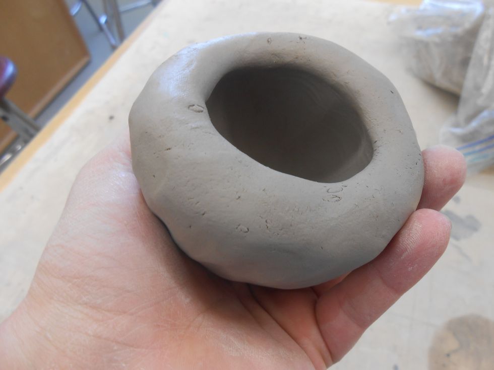 leave the rim thick, not thicker then your thumb