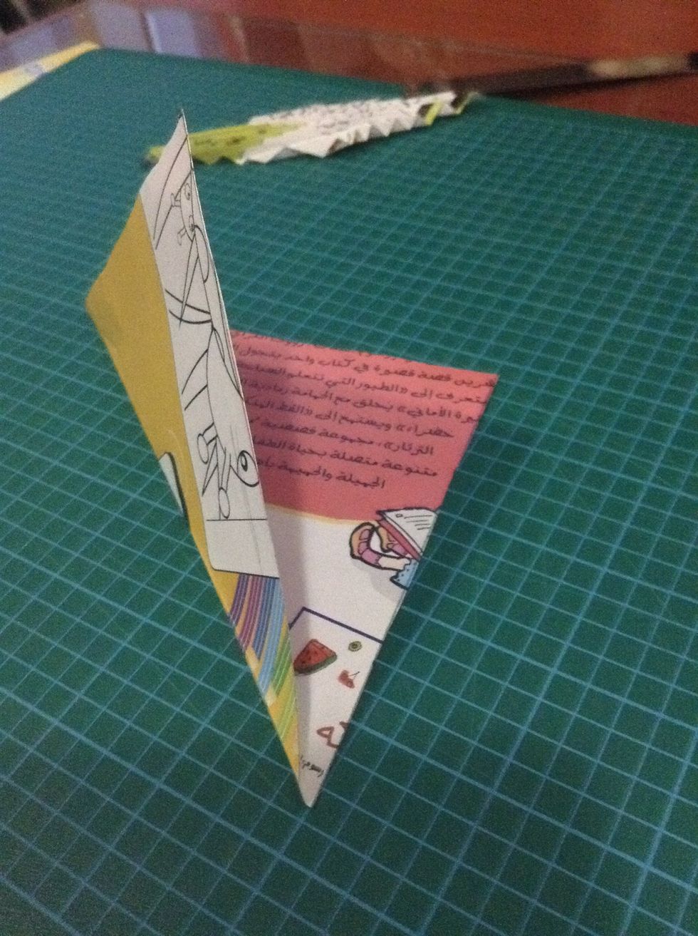 Leave the small square and get the bigger one .. Do the same thing (folding) .. But now try to make the lines a bit bigger than the one before ..