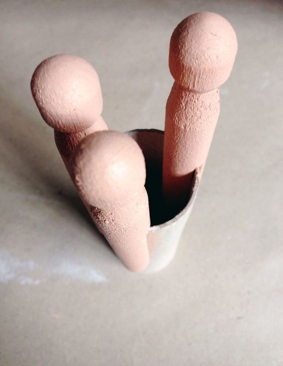 Leave them on the toilet roll to dry...