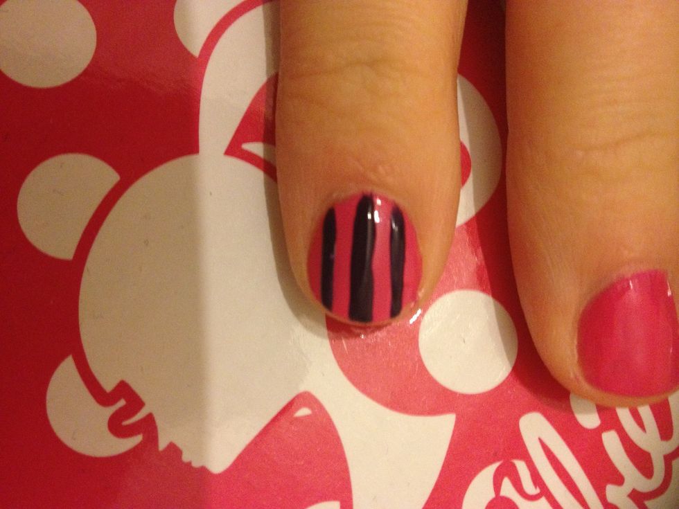 Leave to dry for about a minute and draw over the lines to make them stand out...