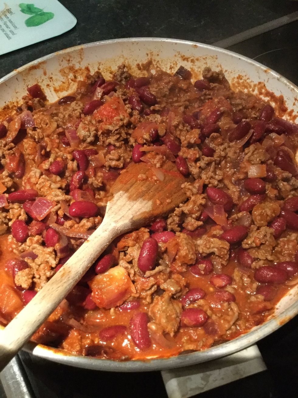 Leave to simmer stir occasionally while you cook the rice