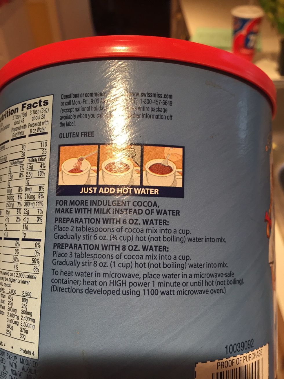 Lee la receta de la mezcla.