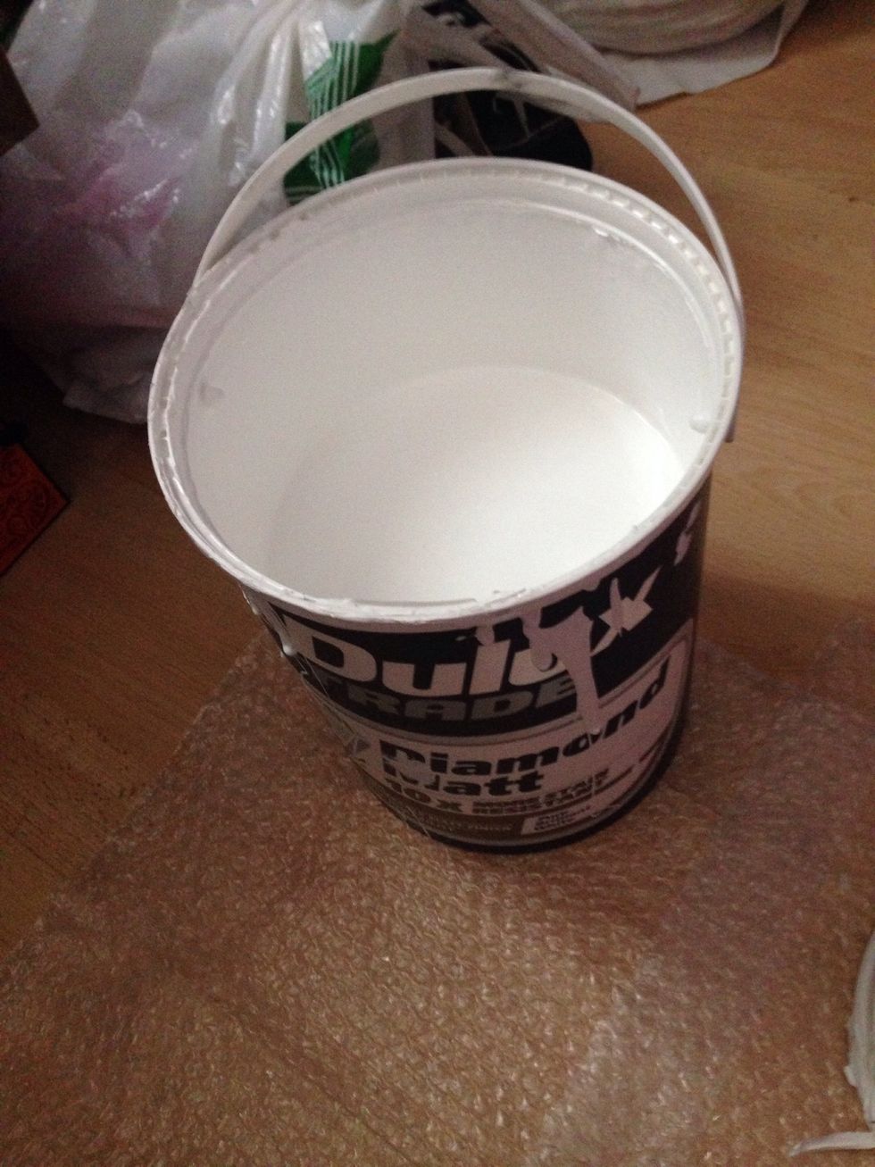 Left over white emulsion from re-decorating will come in handy for a great base coat \ud83d\ude0a