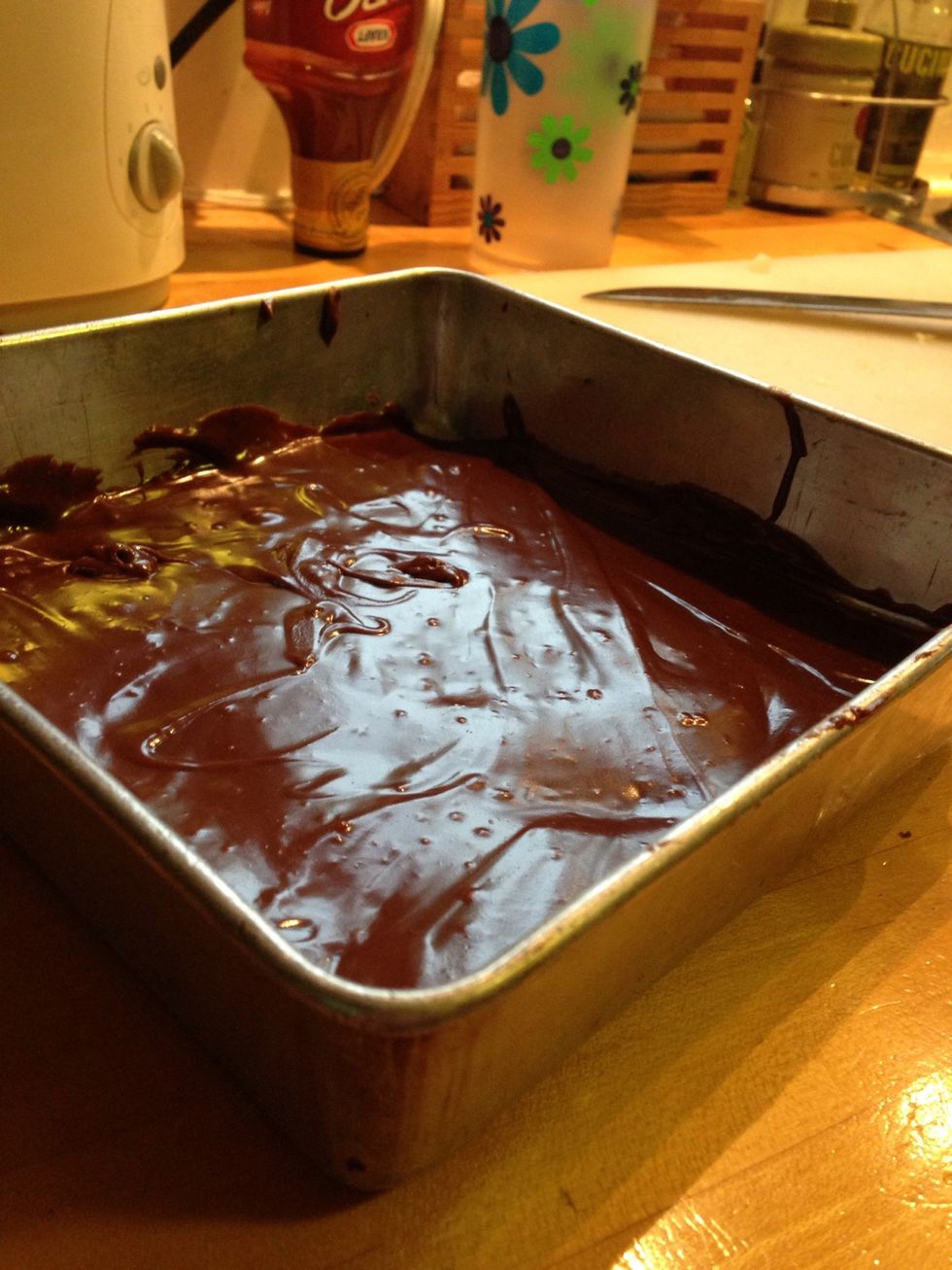 Leftovers can be put aside for fudge. Yum!!