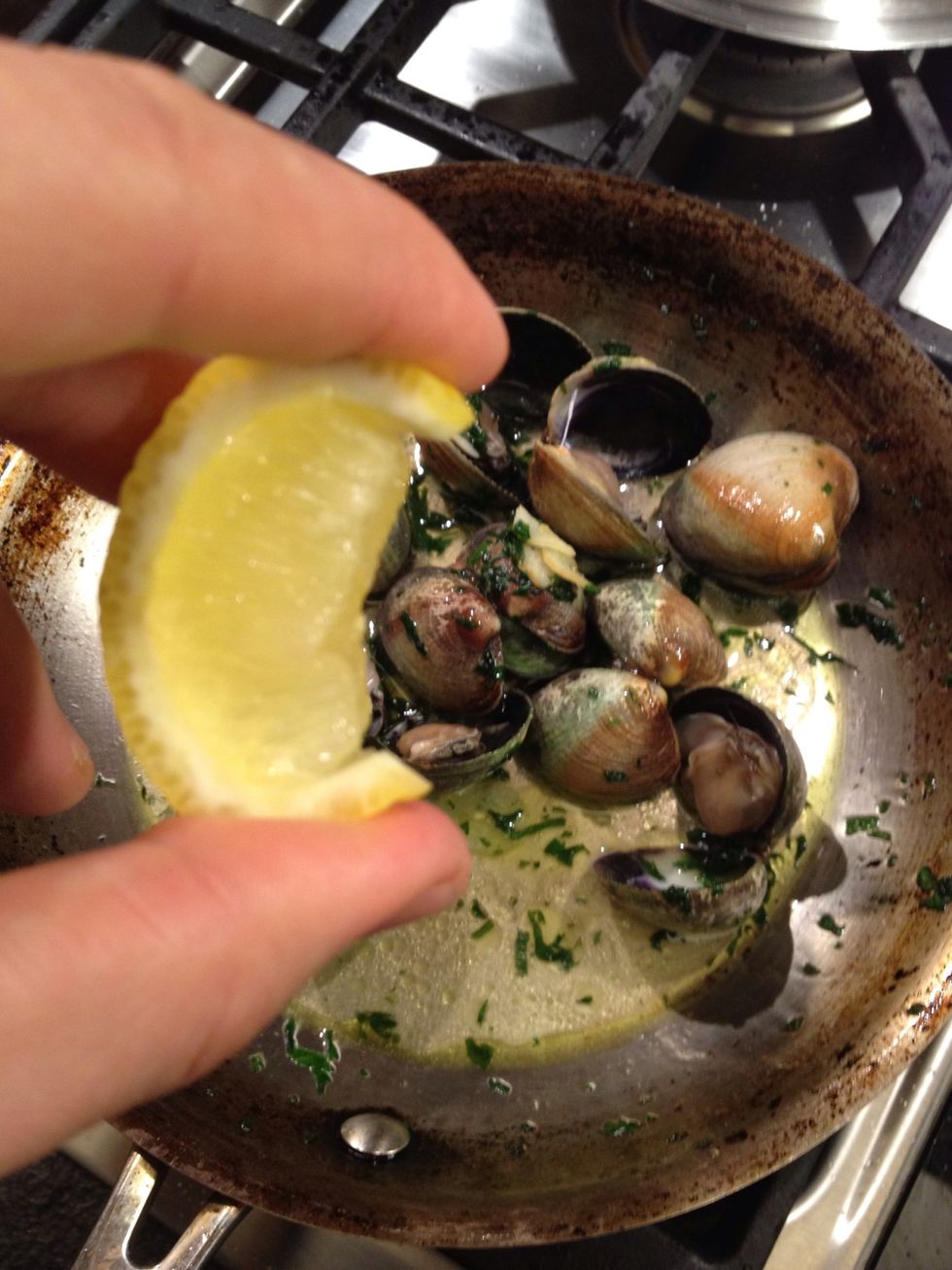 Lemon juice and white wine if you have any.