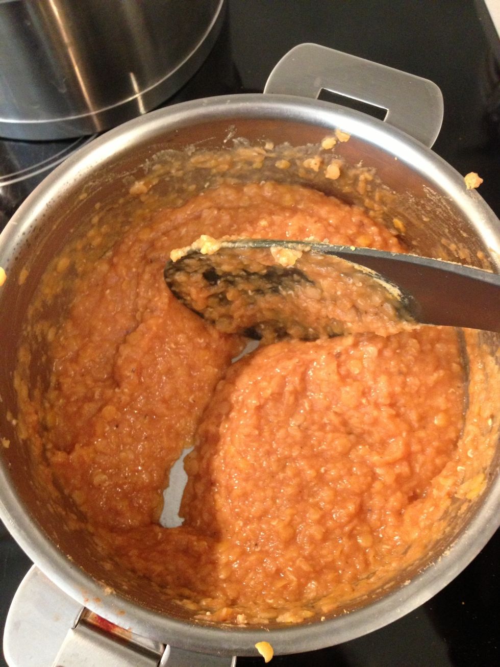Lentils/tomato paste are done