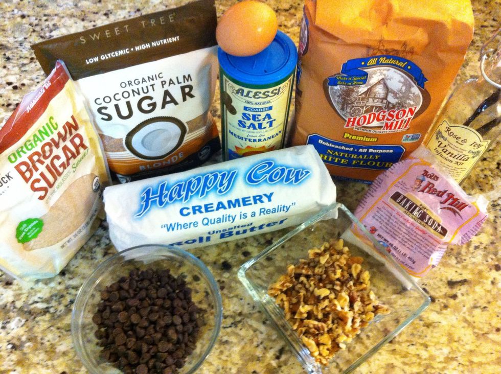 Let butter come to room temp & soften for ~2 hrs or more. *Hodgson Mill's white whole wheat is our fave of all flours. **Palm sugar is the "secret" ingredient - adds the not too sweet yet rich flavor.