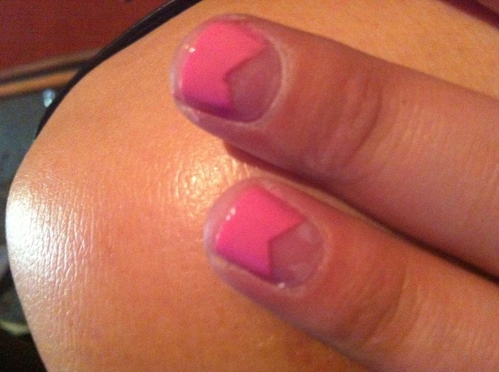 Let completely dry. Touch up if needed.