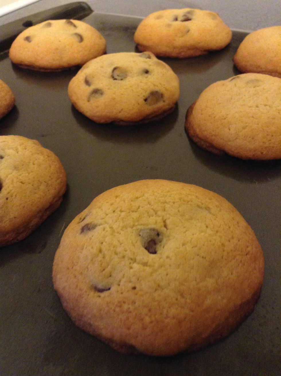 Let cookies cool on pan for two minutes