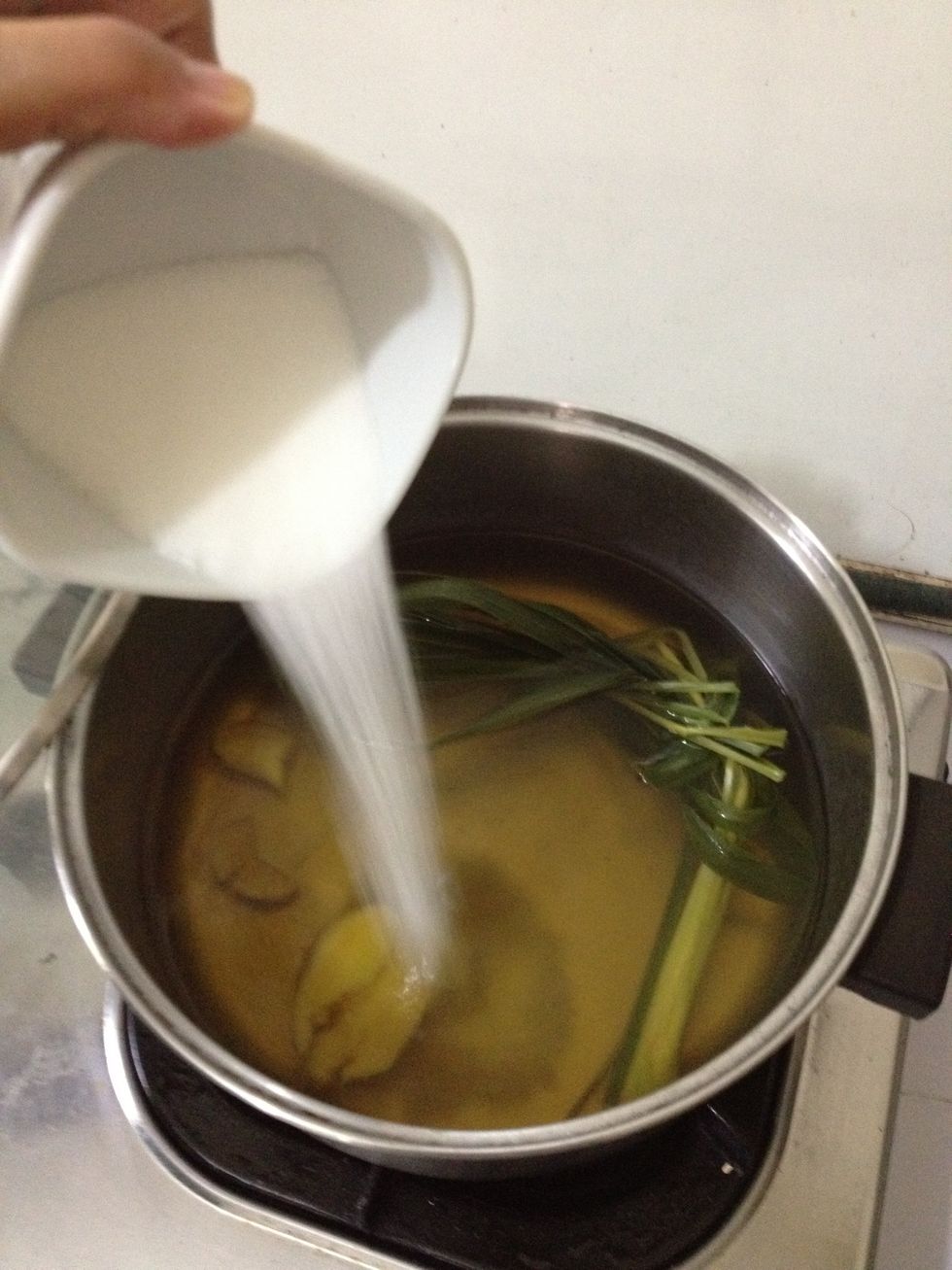 Let cool and add sugar