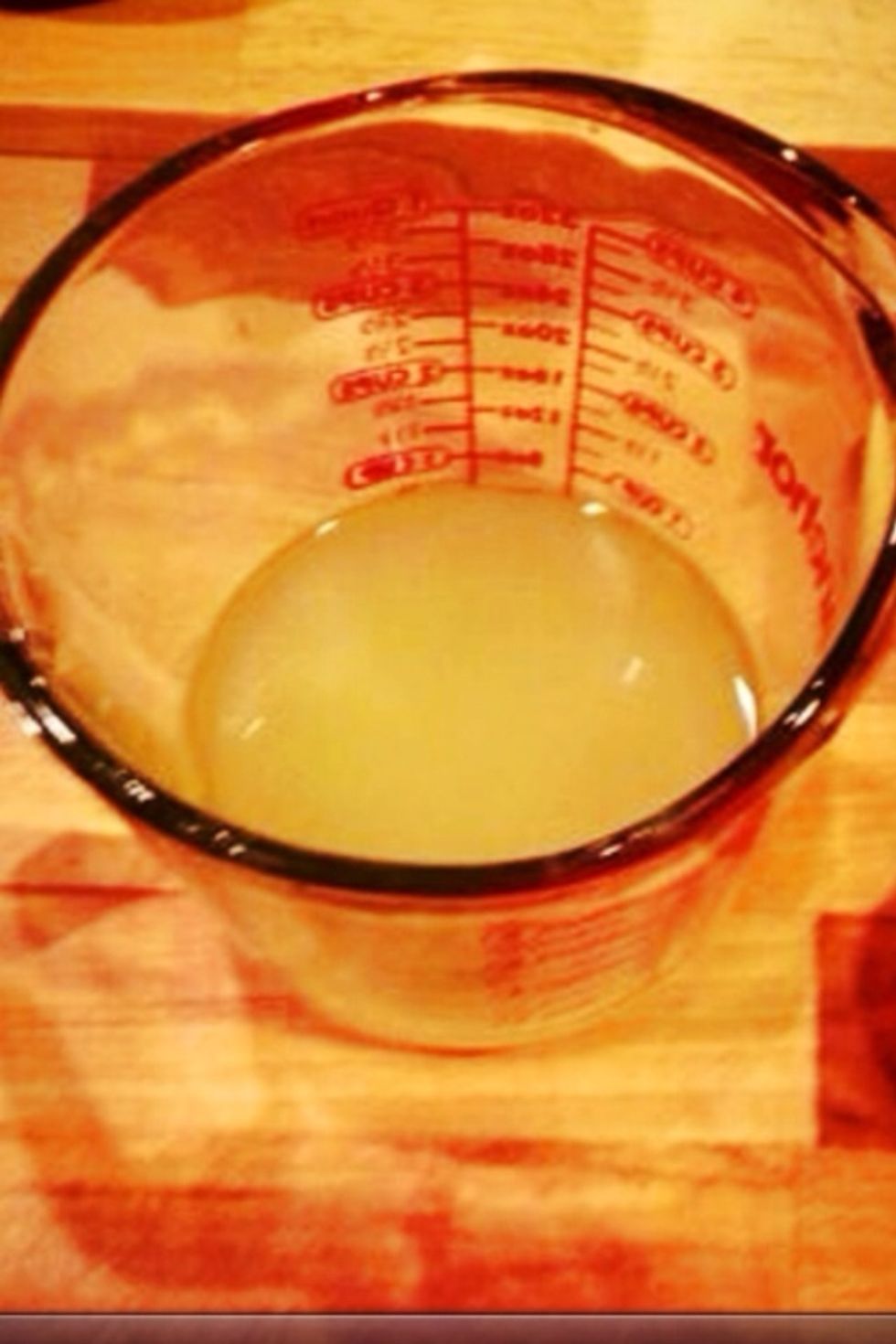 Let cool completely then swings, then put pineapple juice over the top.