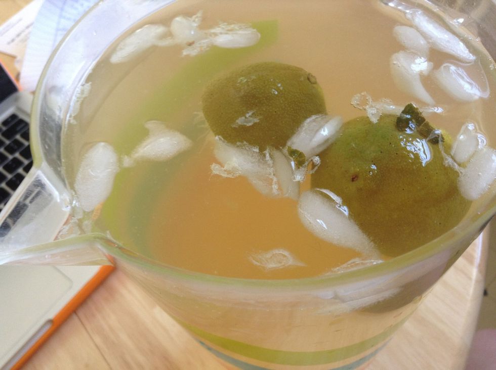 Let cool for about an hour before adding ice.