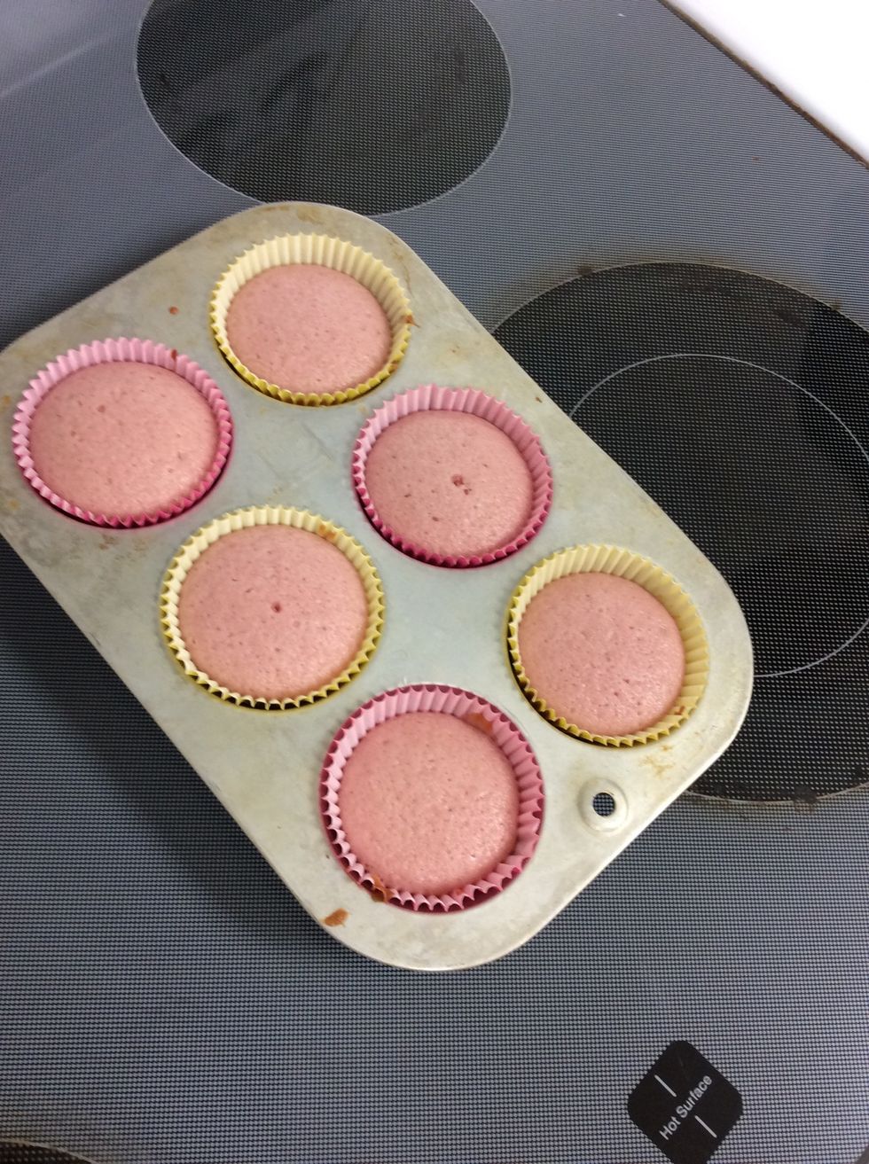 Let cupcakes cool before taking them out of the pan.