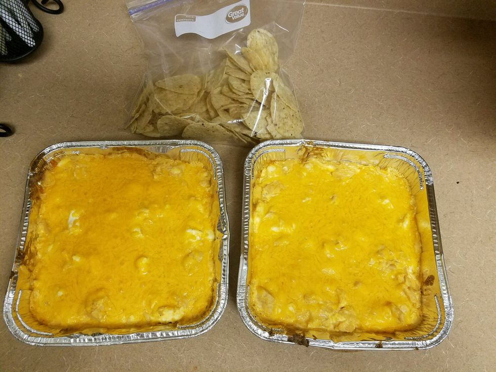 Let dip cool and serve with tortilla chips