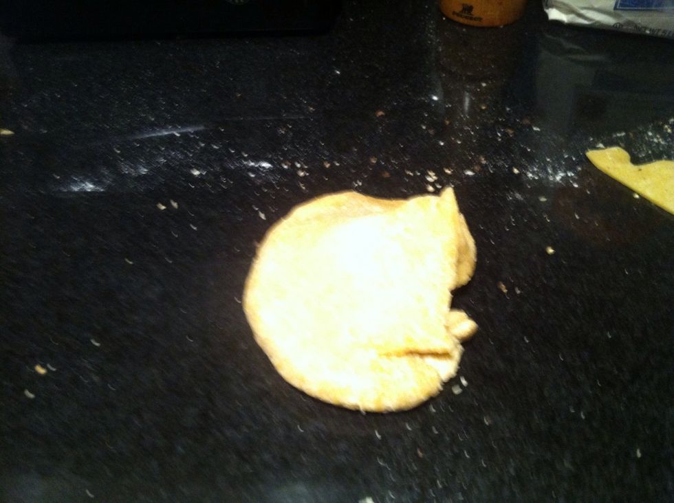 - let dough rest at least one hour - cut into manageable pieces