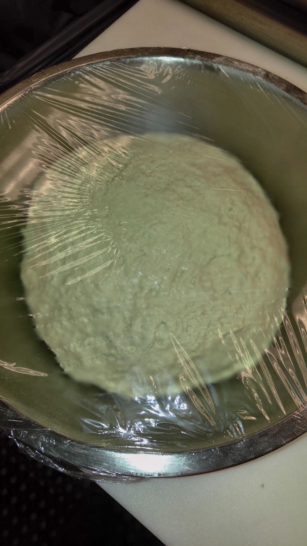 Let dough rise covered for 1 hour. punch down and knead by hand for 1 minute and allow to rest for 5 minutes. then portion dough into 3 ounce pieces and cover with plastic to keep them from drying.