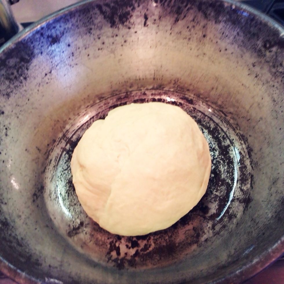 Let dough rise in a large bowl until doubled in size.