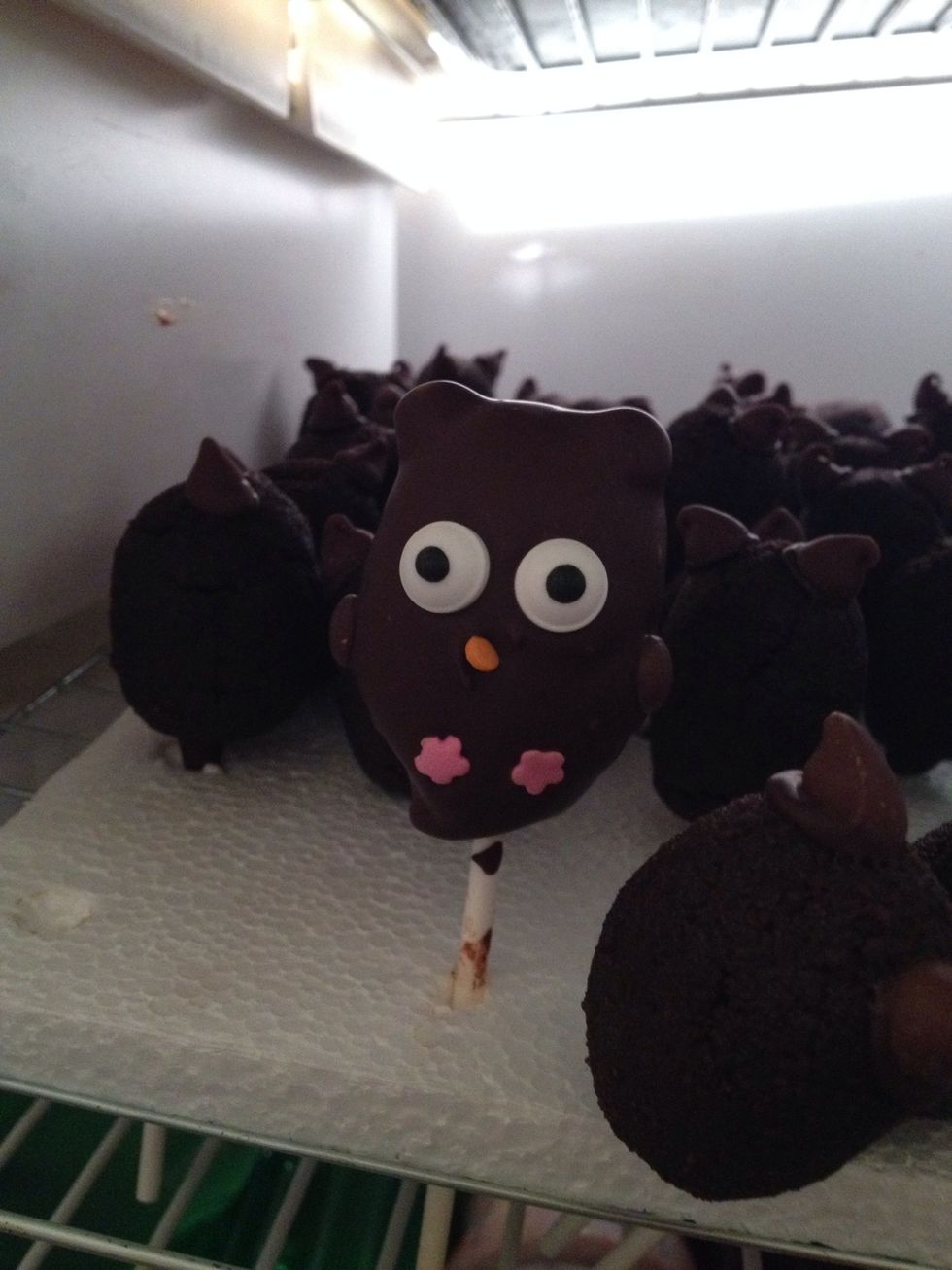 Let dry completely in the Styrofoam block.