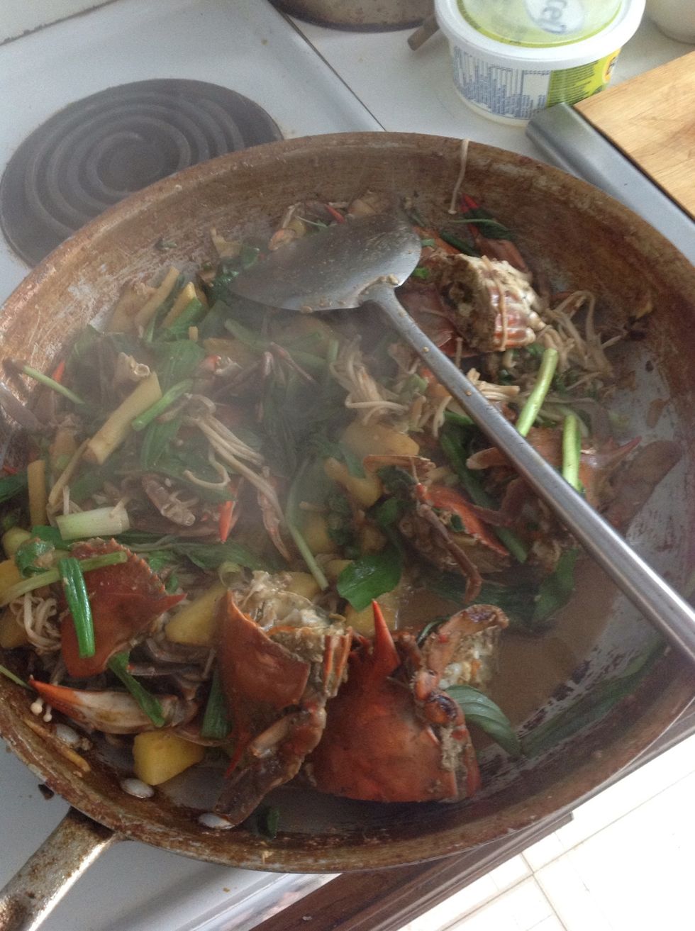 Let everything comingle deliciously together for a minute or so.