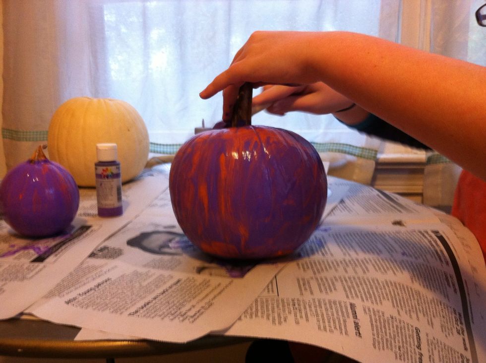 Let first coat dry for a few minutes.