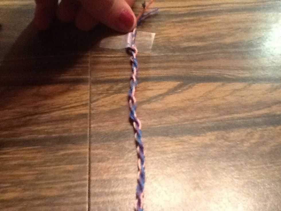 Let go but keep holding on to the top and it should end up looking like this!!