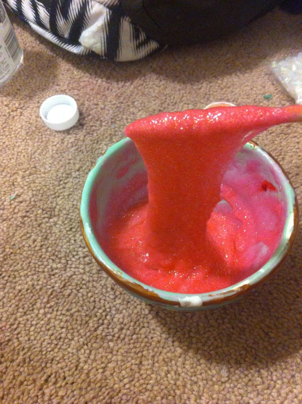 Let it be a bit sticky.