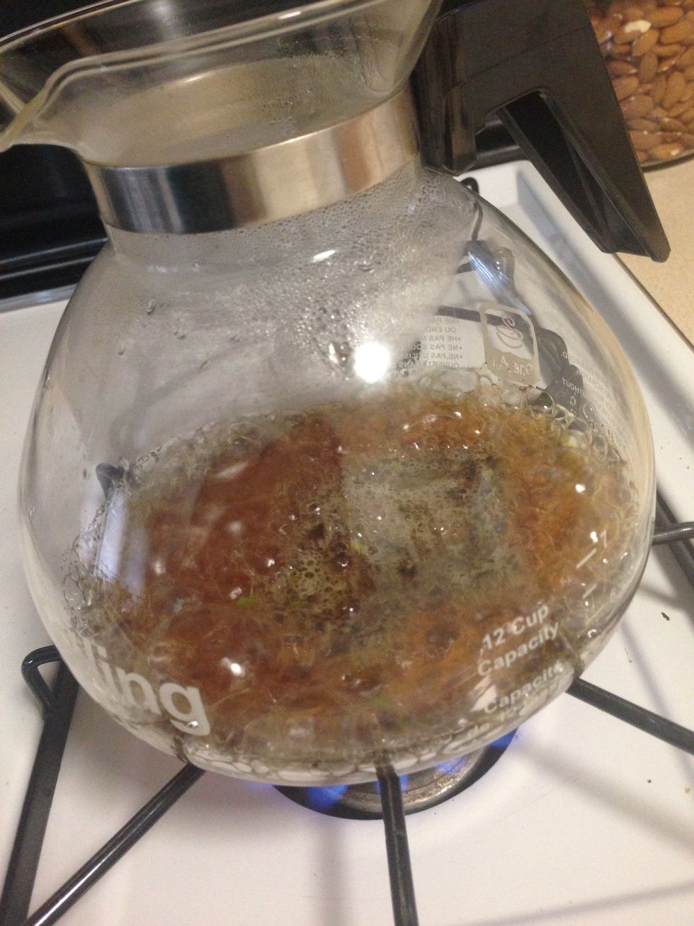 Let it boil a lil before adding milk.