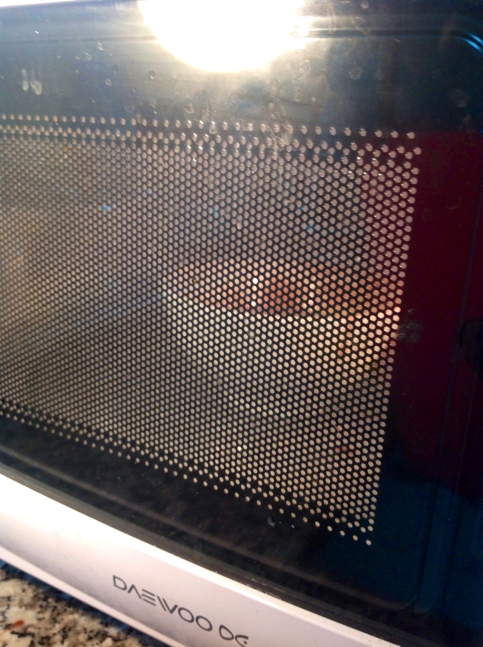 Let it burn \ud83d\udd25. After a minutes a Wonderful flavor will appear in the air & CLING!. Let it stay in the microwave 30 seconds to be finish cooking.