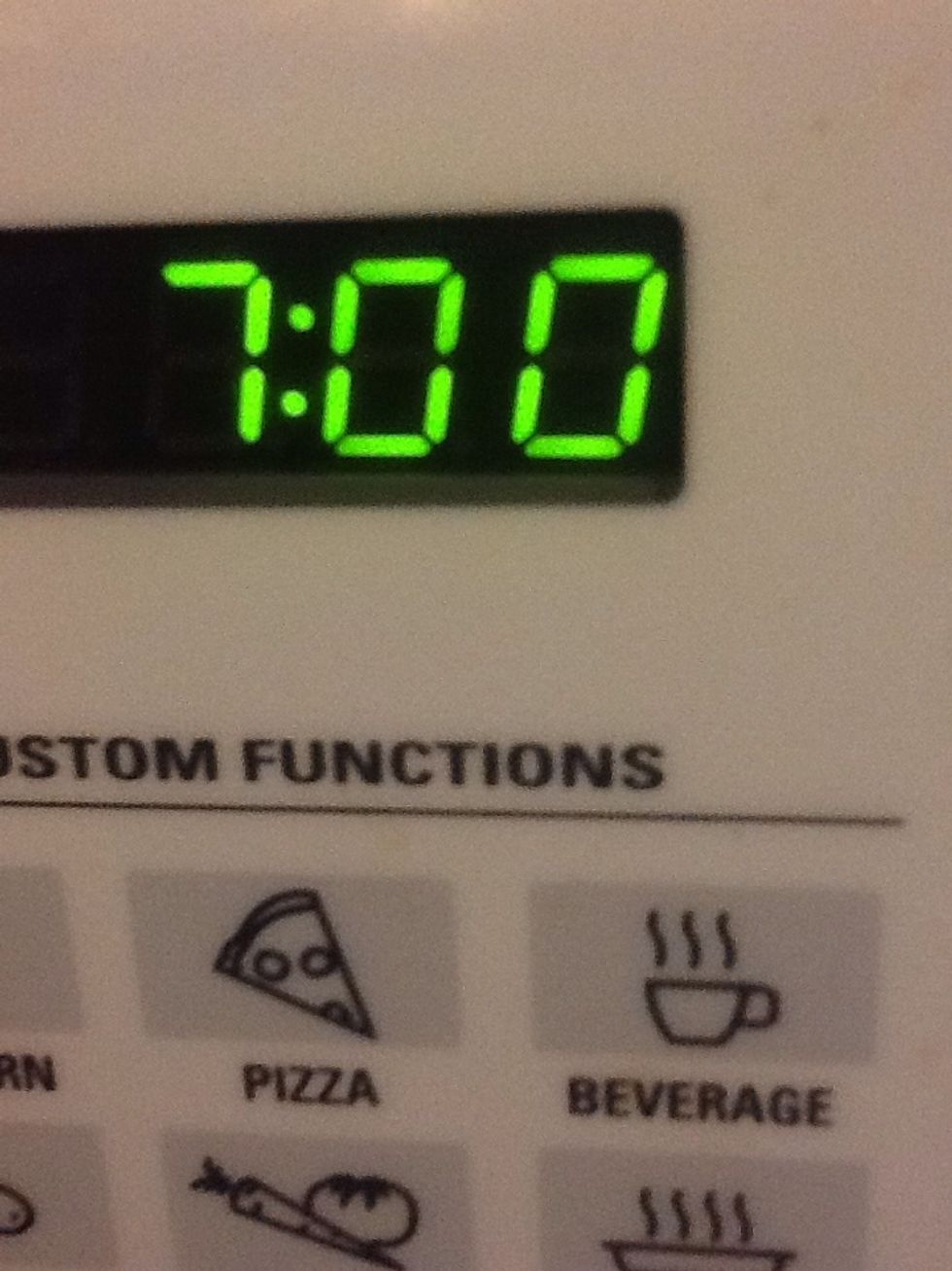 Let it cook on high power for 6-8 minutes. (High is the default setting on most microwaves.)